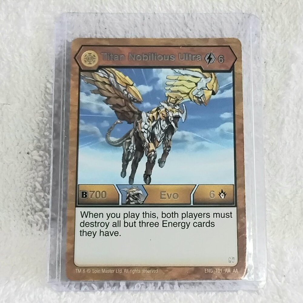 3/$35 Mint Bakugan Titan Nobillious Ultra ENG_101_AR_AA Card by Spinmaster!!
